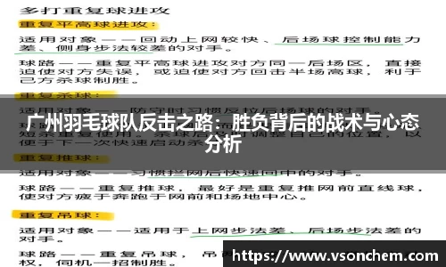 广州羽毛球队反击之路：胜负背后的战术与心态分析